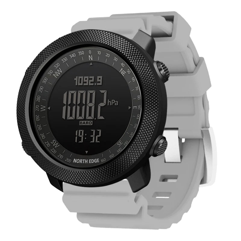 Montre Digitale Sport Homme NORTH EDGE – Étanche 50M, Altimètre, Boussole, Baromètre & Multifonctions