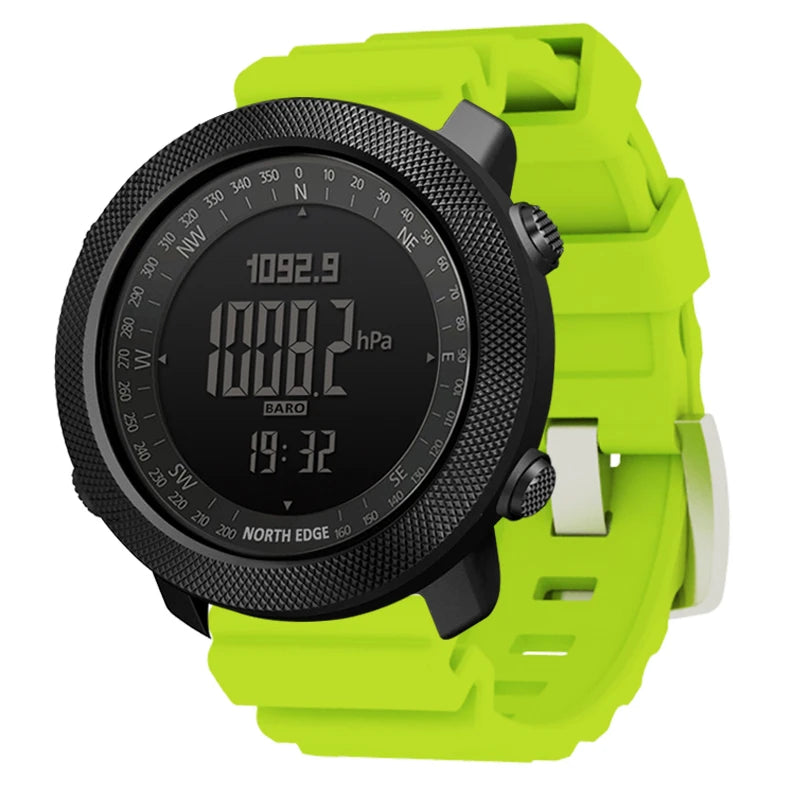 Montre Digitale Sport Homme NORTH EDGE – Étanche 50M, Altimètre, Boussole, Baromètre & Multifonctions