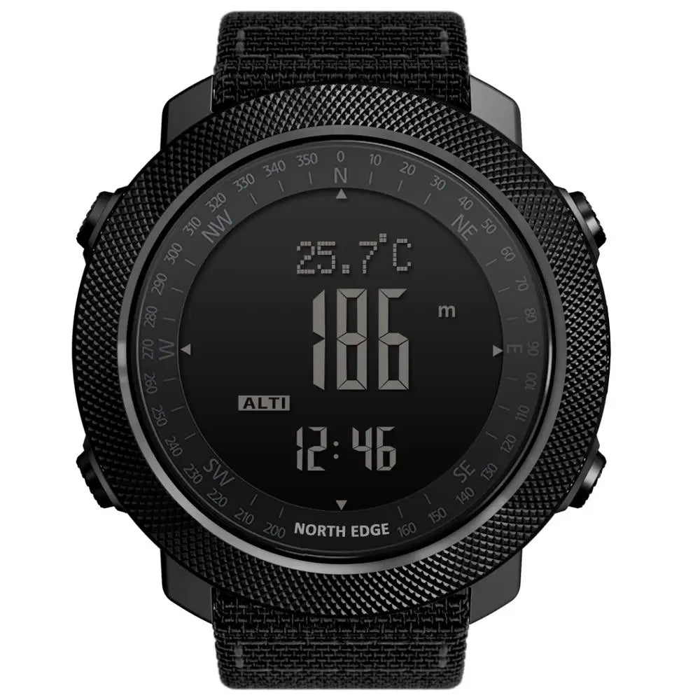 Montre Digitale Sport Homme NORTH EDGE – Étanche 50M, Altimètre, Boussole, Baromètre & Multifonctions