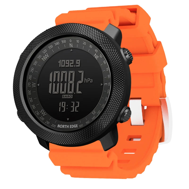 Montre Digitale Sport Homme NORTH EDGE – Étanche 50M, Altimètre, Boussole, Baromètre & Multifonctions