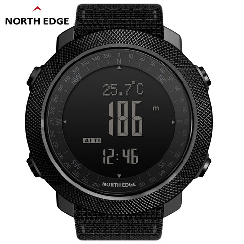 Montre Digitale Sport Homme NORTH EDGE – Étanche 50M, Altimètre, Boussole, Baromètre & Multifonctions