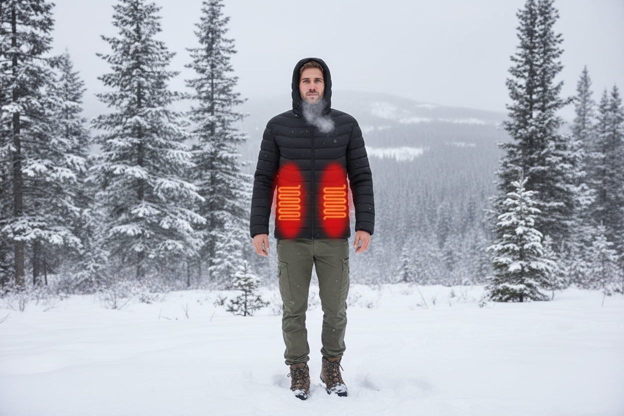 Doudoune Chauffante USB Unisexe – Veste Thermique à Zones Chauffantes pour Hiver & Froid Extrême